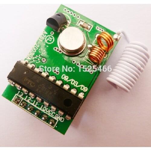 DC 3-12V 433M 4Ch PT2262 ASK OOK RF Wireless Encoder Transmitter Module for Arduino UNO MEGA2560 DUE MCU ARM