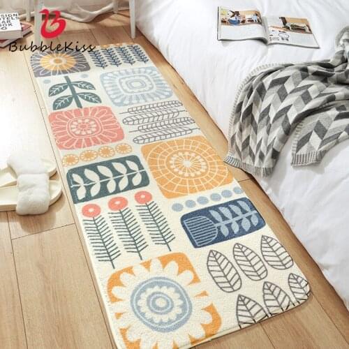 Bubble Kiss Modern Minimalist Living Room Carpet Cartoon Hand-Painted Non-Slip Foot Rug Bedroom Bed Beside Lamb Velvet Carpet