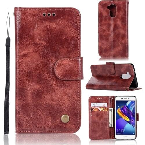 20PCS Retro Business Cases Wallet For Huawei Honor 6C Pro Case Retro Flip Book Leather Cover For Huawei 6C Pro Phone Protector