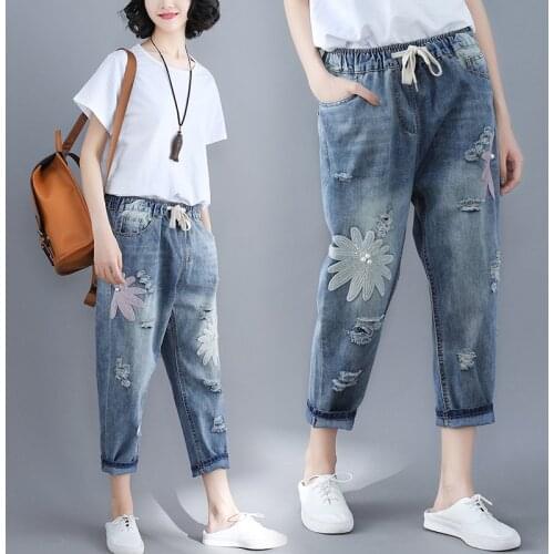 Cheap wholesale 2019 new autumn winter Hot selling womens fashion casual Denim Pants MC134