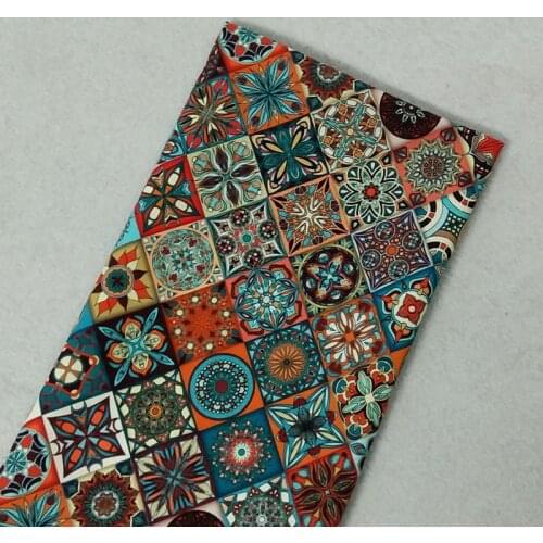 Elegant African Style Multi Checks Abastract Patterns Printed Cotton Fabric 50x105cm Fabric Patchwork Cloth Bag Party Home Decor