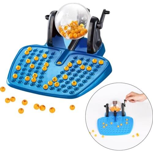 Classic Bingo Lotto Game Set Rotary Cage Family Fun Board Game Toy Gifts
