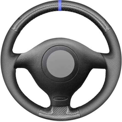 Carbon Fiber Leather Car Steering Wheel Cover for Volkswagen VW Golf 4 (MK4) 1997-2003 Passat B5 1996-2005 Polo MK6 1999-2002