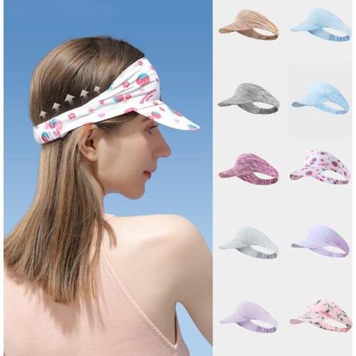 Summer Sun Hat Outdoor Sports Running Golf Sunscreen Cool Breathable Sweat-Proof UV-Proof Unisex Headband Empty Top Visor Caps