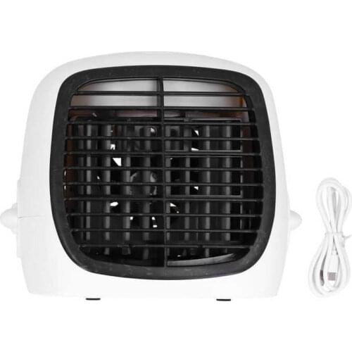 2 in 1 Small Air Cooler USB Powered High-Density Dustproof Portable Desktop Air Conditioner for Home Desktop Dormitory Supplies