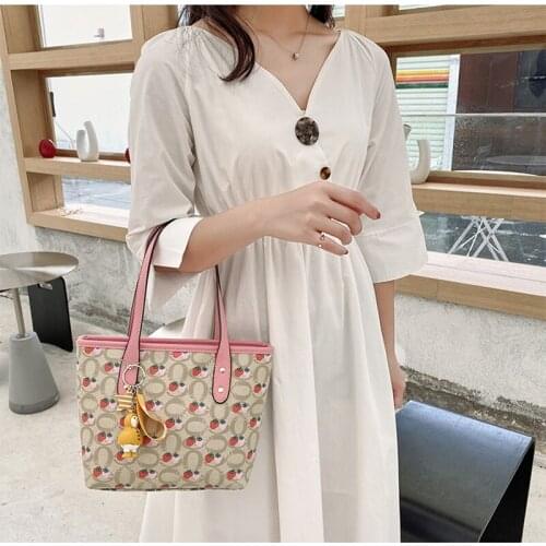 Womens Cute Bag Big Handbags Purses Pu Leather Summer High-Capacity Mini Black Beach Pink Woman Fashion Luxyry Shoulder Bags