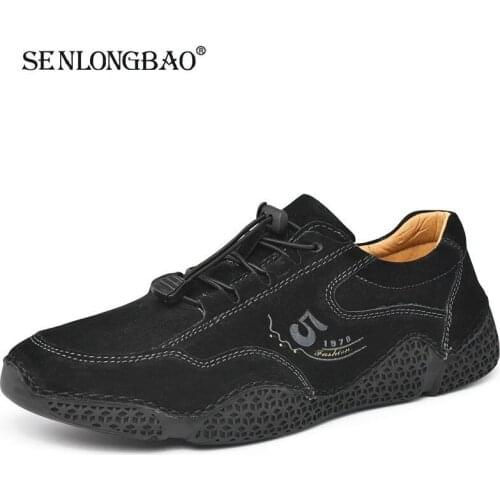 New Brand Men Casual Shoes High Quality Genuine Leather Mens shoes Fashion Outdoor Men Loafers Soft Comfortable Driving Shoes