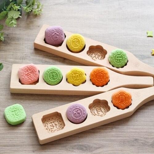 New Mooncake Mold Wooden Pastry Mold Baking Tool for Making Mung Bean Cake Ice Skin Fondant Cake Mold Kitchen tool