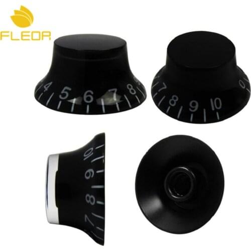NEW 4pcs Black Volume Tone LP Knobs Top Hat Electric Guitar Knobs Speed Control Guitar Accessories