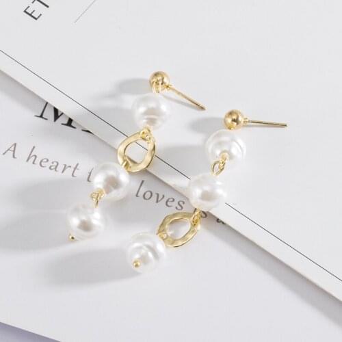 New Korean Fashion Luxurious Tassel Long Hanging Earrings for Women Pearl Dangle Drop Earrings 2021 Trend Female Jewelry Gifts