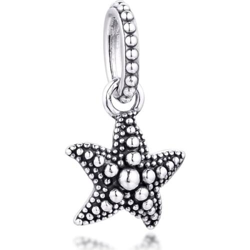 Starfish Dangle Charm Fits Charm Bracelet 925 Sterling Silver Beads for Jewelry Making DIY Kralen Fashion Jewelry