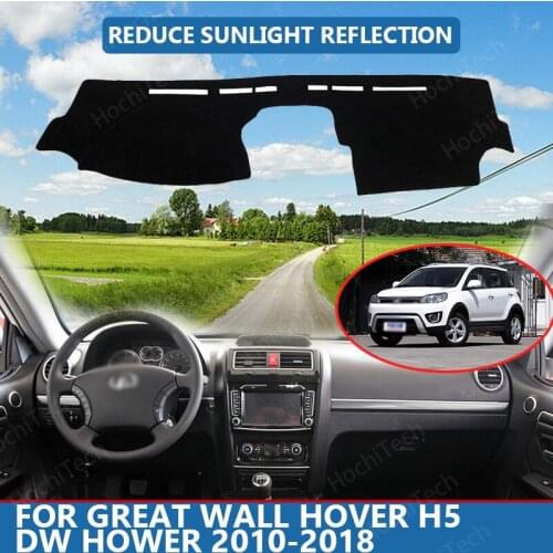 Anti-Slip Anti-UV Mat Dashboard Cover Pad Dashmat Protect Carpet for Great Wall Hover H5 DW Hower 2010-2018 Accessories