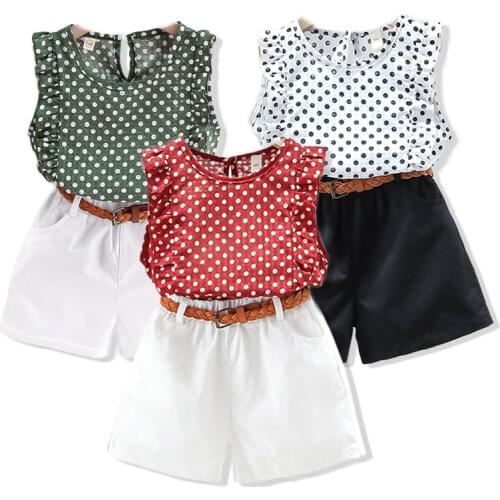 R&Z 2019 Toddler Kids Baby Girl Floral White Blouse + Floral Skirts Summer Short Sleeve 2PCS Infant Girl Clothes 2-7 Years