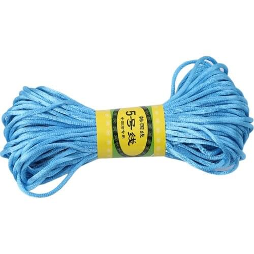 20M/Lot Satin Cords DIY String Cord Nylon Rope Accessary&Findings For Baby Silicone Teething Bead Necklace Jewelry Cord