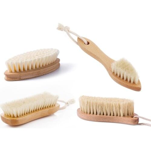 1PCS Wood Brush Practical Soft Durable Laundry Brush Cleaning Tool Housework Shoes Hand-Held Brush Kitchen Bathroom Cleaning