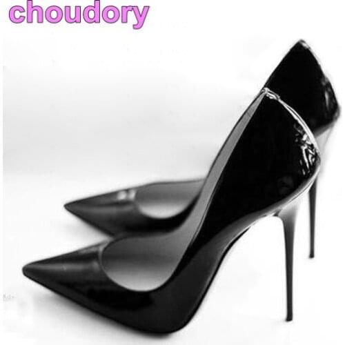 Ladies Luxury Brand Pointed Toe Dress Pumps Stiletto Heels Gladiatory Party Shoes Simple Stylish Slip-on Nightclub Girls Shoes