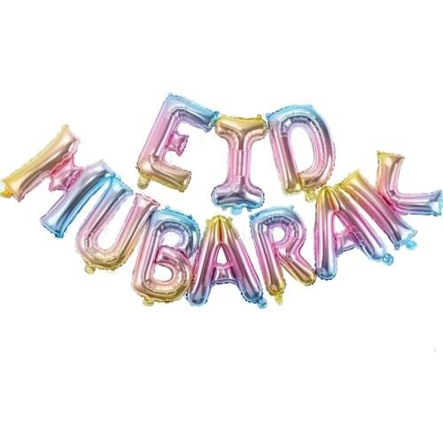 Ramadan decoration Balloons eid mubarak Decor Ramadan Kareem Eid Decorations Banner Star Moon Heart Foil Balloon Party