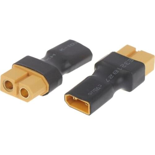 XT30 Male to XT60 Female Adapter Converter RC Drone Connector Adapter Battery Converter Plug Accessories Black Yellow