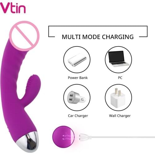 Rabbit Vibrators For Woman 30 Speeds Dildo Sex Toys Silicone Waterproof Female Masturbator Vagina Clitoris Massage Sex Shop