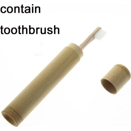 1 Set Environmentally Eco Friendly Travel Home Hotel Kid Child Oral Care Tool Bamboo Toothbrush Holder Case Box With Tooth Brush