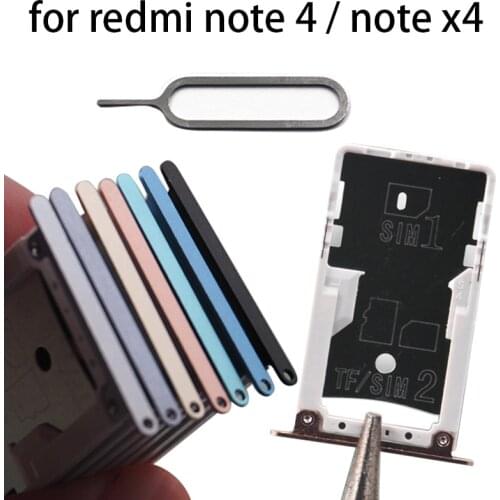 1 Piece For Redmi Note4 4X SIM Card Tray Holder Micro SD Card Slot Holder Adapter for Xiaomi Redmi Note 4 4XFor Redmi Note 4 4X