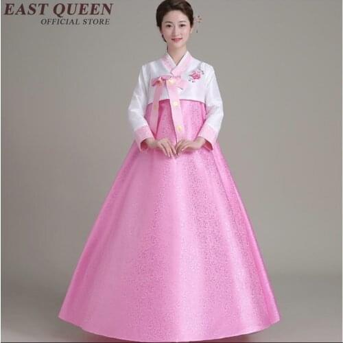 2018 Fashion Korean Traditional Dress Embroider Women Hanbok Korean Dress Ancient Clothes Luxury Korean Hanbok AA1561