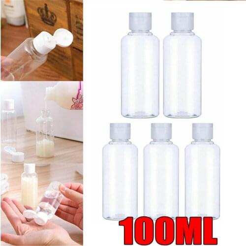 5Pcs Portable Travel Bottle 100 Ml Plastic Bottles for Travel Sub Bottle Shampoo Cosmetic Lotion Container Bottle Travel Bottle