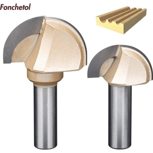 6.35mm&12.7mm-1pcs,cnc solid carbide woodworking insert router bit,round bottom wood engraving milling cutter,MDF end mill