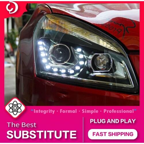 AKD Car Styling Headlights for Nissan Qashqai 2008-2016 LED Headlight DRL Head Lamp Led Projector Automotive Accessories
