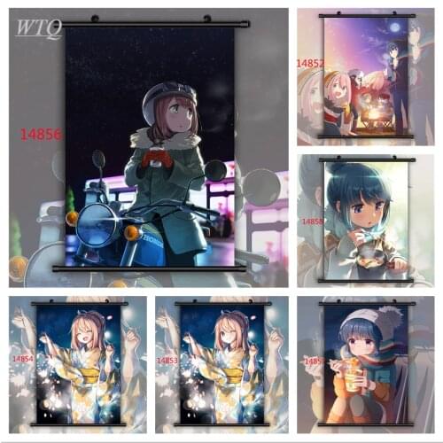 Yuru Camp Laid-Back Camp Nadeshiko Kagamihara Shima Rin Anime Posters Canvas Painting Wall Posters Wall Art Picture Home Decor