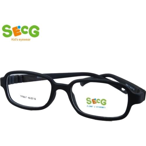 SECG Optical Computer Children Glasses Frame Plastic Titanium Resin Glasses Children Myopia Protective Kids Eyewear TR867