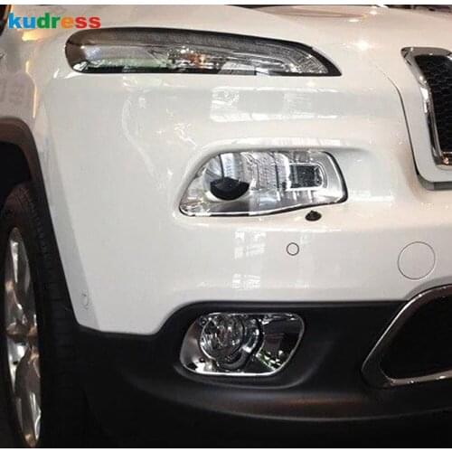For Jeep Cherokee 2014 2015 2016 ABS Chrome Front Fog light Lamp Cover Trim Foglight Frame Covers Stickers Car Accessories