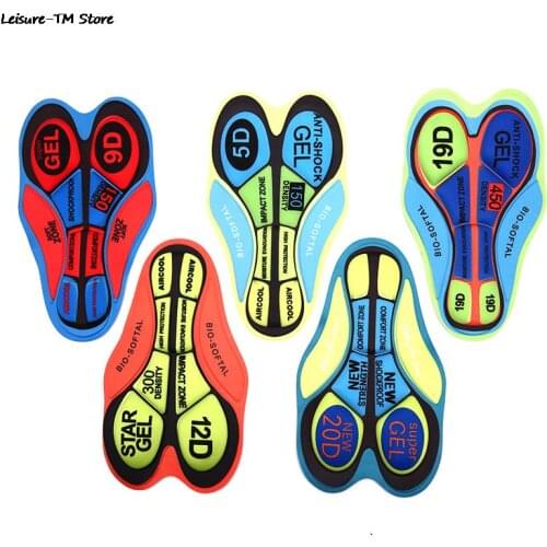 Cycling Shorts Cushion Breathable 5D Pads Bike Riding Base Cushion Outdoor Biking Underwear 9D Silica Gel Pad Riding Accessories