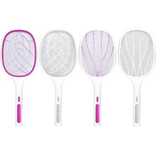 Electric Insect Racket Swatter Zapper USB 1200mAh Rechargeable Mosquito Swatter Kill Fly Bug Zapper Killer Trap