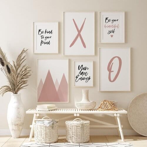 Geometric Symbols Letters Canvas Poster Text Quotes Print Nordic Minimalist Wall Art Painting Modern Bedroom Decoration Picture