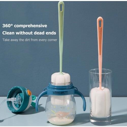 Cup Sponge Brush Kitchen Cleaning Tool Sponge Brush For Wineglass Bottle Coffe Tea Glass Cup Mug Handle Brush