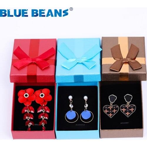 Square organizer Wedding Earring Ring Box Engagement Ring For woman Necklace Bracelet Display Box Storage Foldable Case jewelry