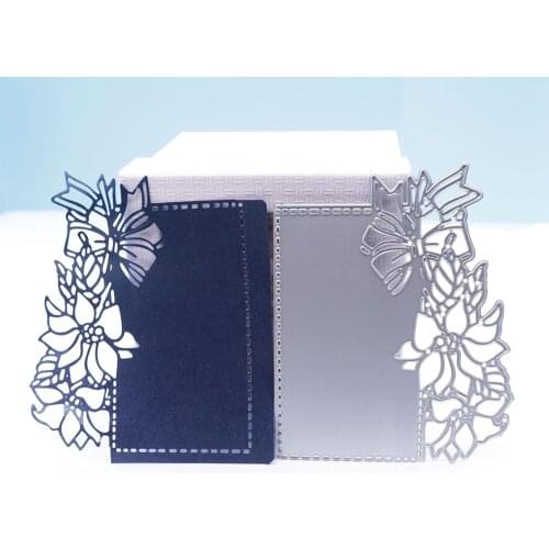 Flower Border Metal Cutting Dies Scrapbooking Embossing Folders for Greeting Card Making Decorative Paper Craft DIY Stencil