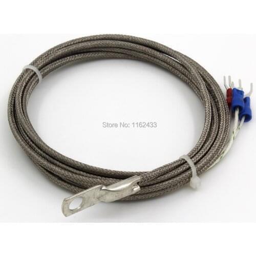 FTARR02 PT100 type 2m metal screening cable 6mm diameter hole ring head RTD temperature sensor WZPT