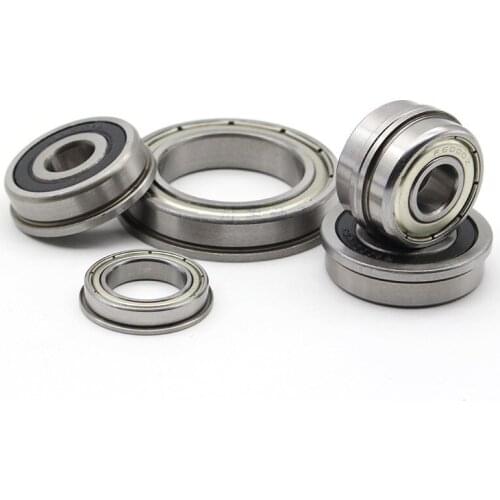 2pcs 6mm inside diameter mini flange small bearings high speed quiet roll bead steel bearing 10mm-22mm outer DIA 3mm-7mm thick