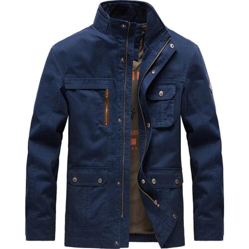 High Quality Military Jacket Men Brand Cotton Spring Cargo Multi-pocket Army Jackets and Coats Male jaqueta masculina Size M-3XL