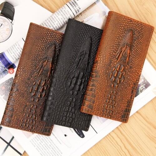Mens 3D Alligator Wallet Bifold ID Card Holder Purse Case Long Clutch Billfold