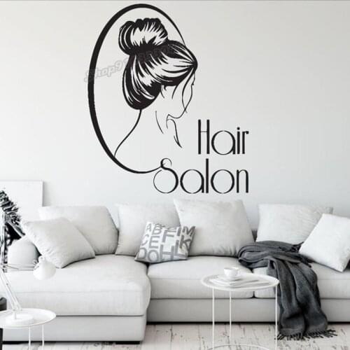 Beauty Salon wall decor Hair Salon Women Girl Wall decal Vinyl Hail Salon Window Wall Sticker Removable Art Decor Stickers B133