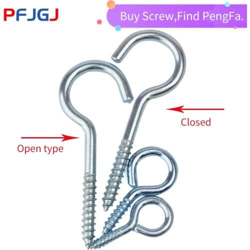 Peng Fa 1-14 Open type Threaded Hook/Light Hook Self-tapping Hook/Closed type Sheep Eye Seat Hook/Ring/Sheep Eye Screw
