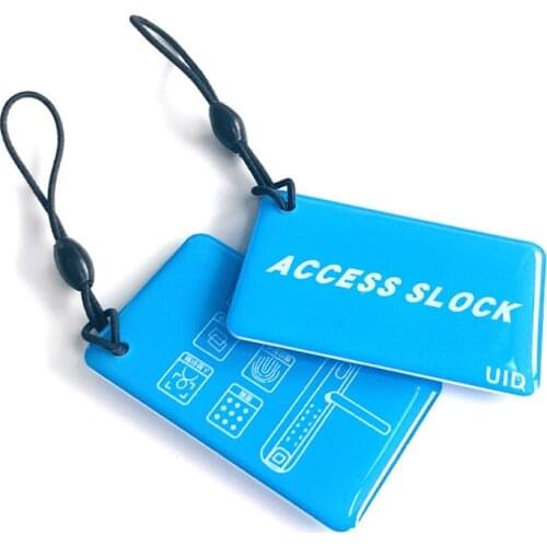 T5577 Rewritable Crystal Epoxy Resign Sticker Tag 125KHz RFID Keychain Key Fob Waterproof ID Card for Access Control System