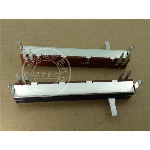 1pcs 88mm fader mixer Slide potentiometer SL-60N A10K-15C / single linkage side foot 4 feet fader slide potentiometer