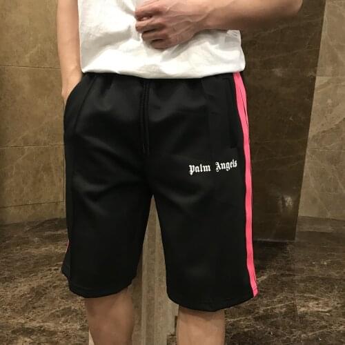 Palm Angels campus style side colored striped webbing sports loose casual five-point shorts tide 885550656561