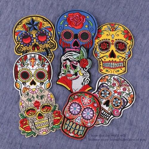 Embroidery Skull Cloth Clothing Accessories Patch Quality Embroidered Luggage Jewelry Embroidery Stickers Patches