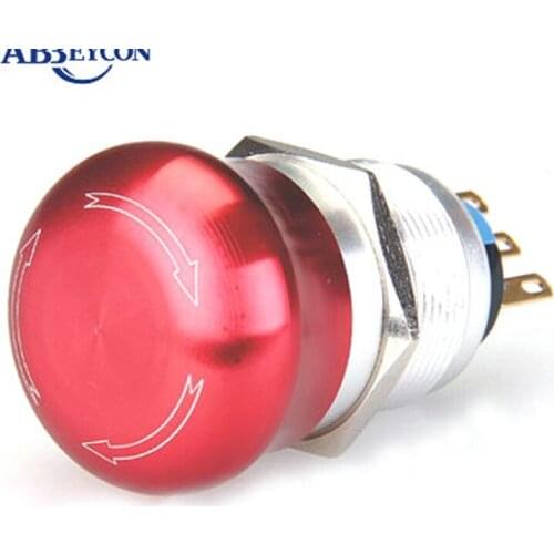 TY 2219S1 22mm CE ROHS 1NO1NC RED new style waterproof emergency stop push button switch