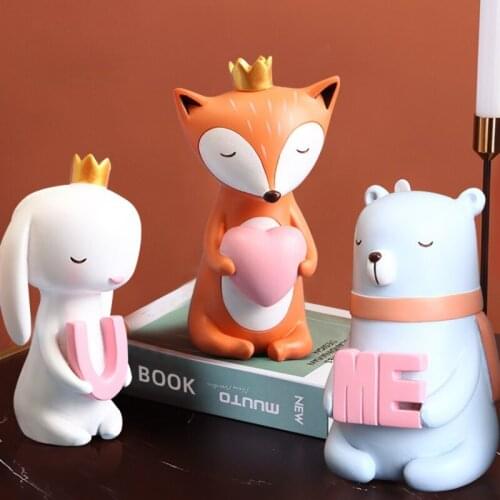 Bear Home Furnishings Nordic Ins Creative Living Room Simple and Modern Desktop Resin Crafts Decorative Car Ornaments